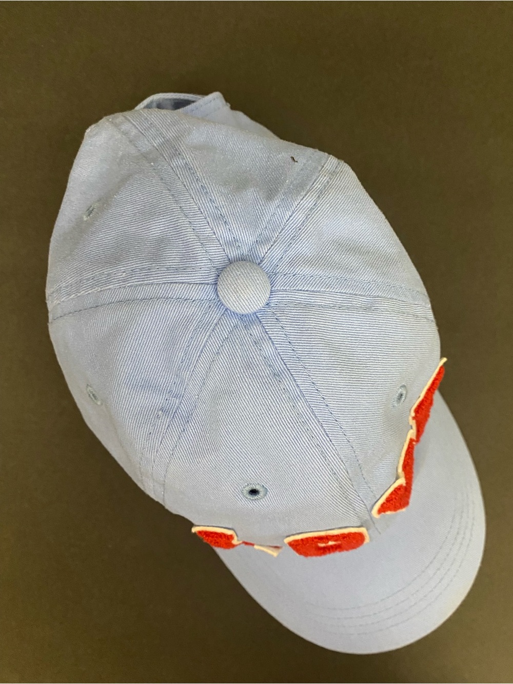 Tory Burch Sport LOVE Cap Baller Hat • in Blue with red chenille letters - Picture 11 of 13